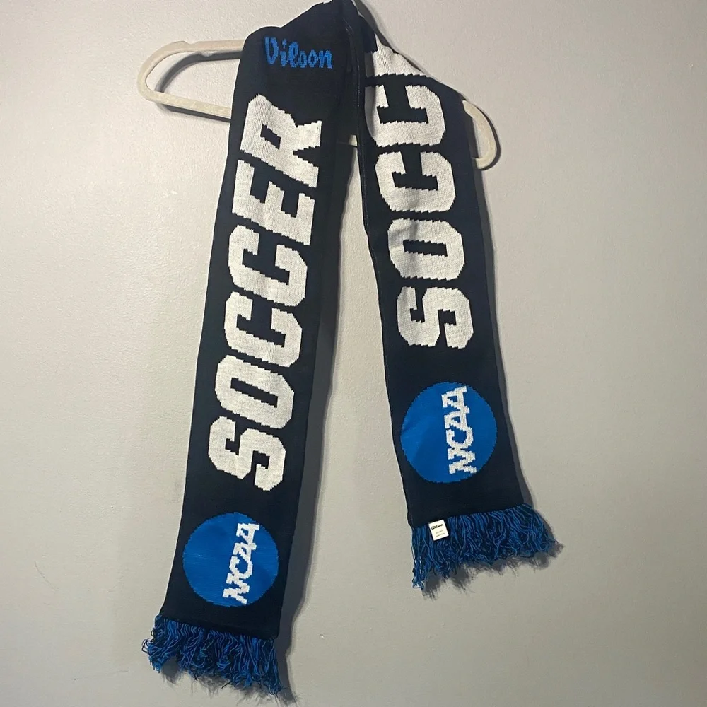 Wilson Blue, Black and White Soccer Scarf 69 inches Long